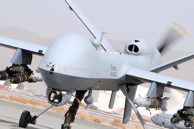 RAF MQ-9 Reaper, Afghanistan. Wikimedia Commons/Steve Follow. Some rights reserved.