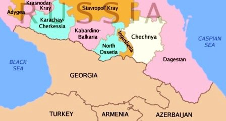 North Caucasus map