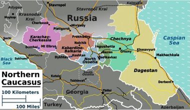 North Caucasus map
