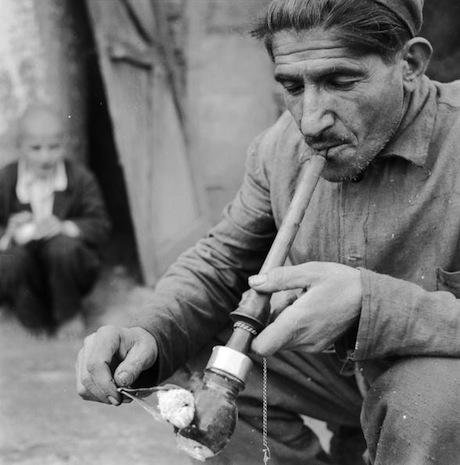 Opium Smoker, 1950s Iran. Getty Images / Three Lions. All rights reserved.