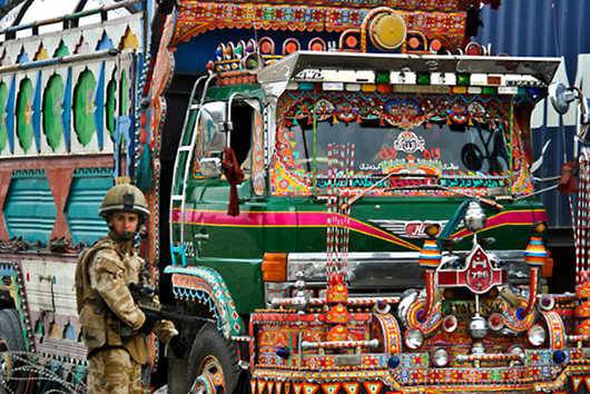 A jingle-truck at Kandahar Air Base
