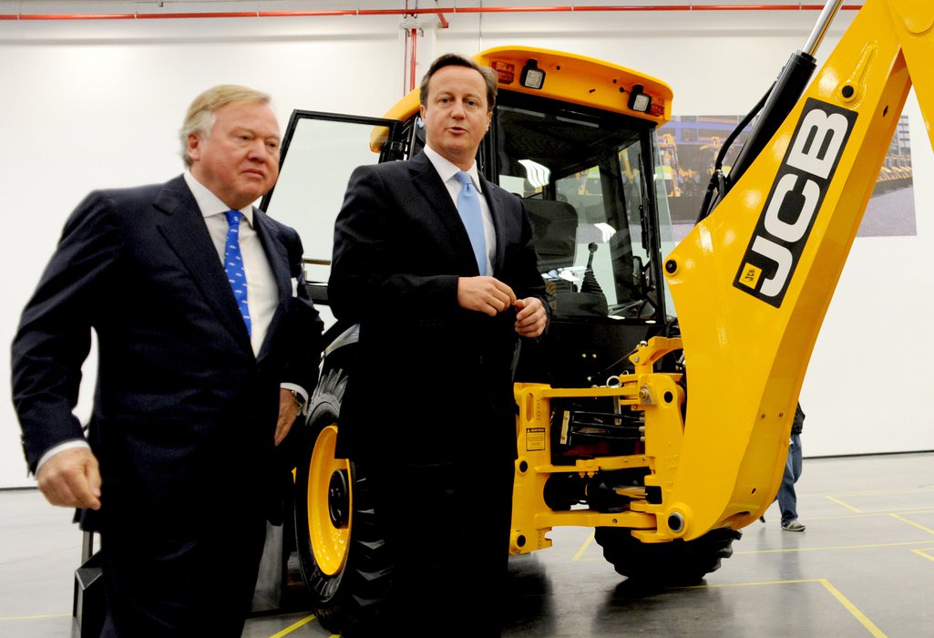 Anthony Bamford with David Cameron in 2012