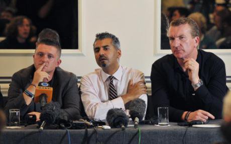 Maajid Nawaz sits between the co-founder and the former leader of the English Defence League