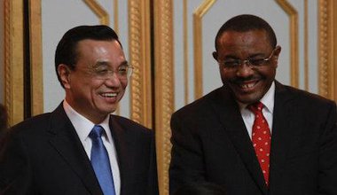 Chinese Premier Li Keqiang & Ethiopian Premier Hailemariam Desalegn. Elias Asmare/AP/Press Association. All rights reserved.