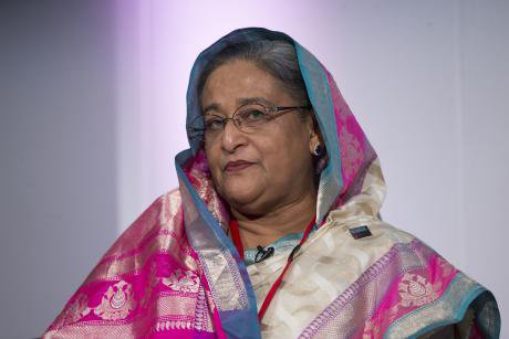 Prime Minister of Bangladesh Sheikh Hasina in 2014.