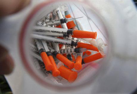 Needle exchange programme, Camden, New Jersey. AP/Mel Evans/PA Images. All rights reserved.