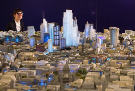 500th scale architectural model of central London at the City Centre gallery, May 2016.