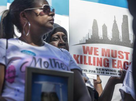 Mothers at a rally against gun violence, Philadelphia 2016.