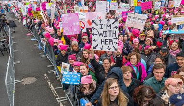 Women's March in Washington, DC, 21 January.