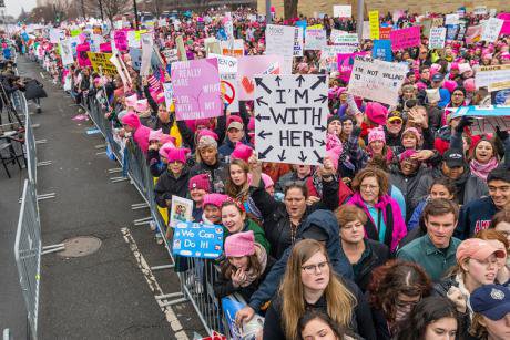 Women&#x27;s March in Washington, DC, 21 January.