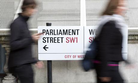 A sign for Parliament Street, central London. 