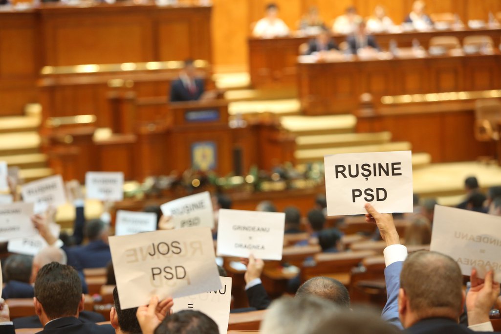 Bucharest, Romania: a no-confidence motion topples the social-democrat government led by Sorin Grindeanu, June 21, 2017.