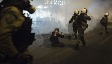 Student riot Greece