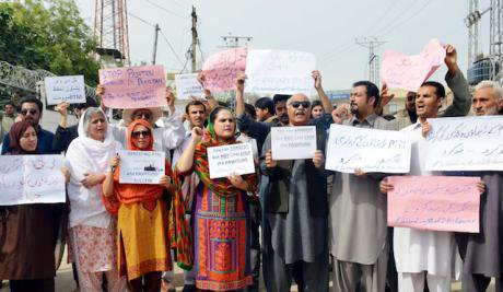 Activists of Pashtun Tahafuz Movement, 2018