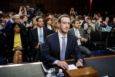 Facebook CEO Mark Zuckerberg testifying at a joint hearing of the Senate Judiciary and Commerce committee earlier this year.