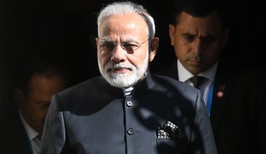 Indian Prime Minister Narendra Modi leaves 10 Downing Street, 18-Apr-2018