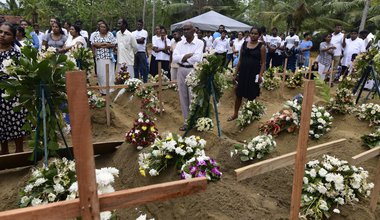 Sri Lanka Easter bombing graves