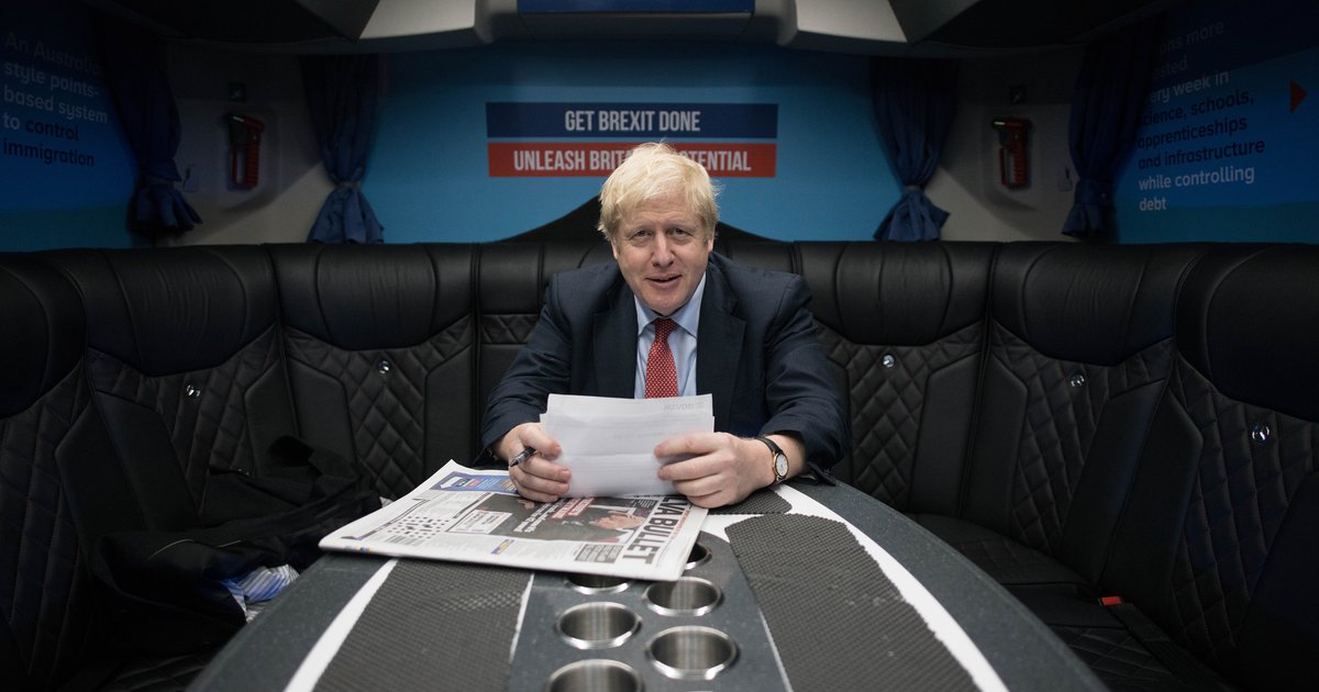 satire conservatives BOJO greeting cards UK tories humour Boris Johnson red bus political Brexit pressy on its way funny birthday