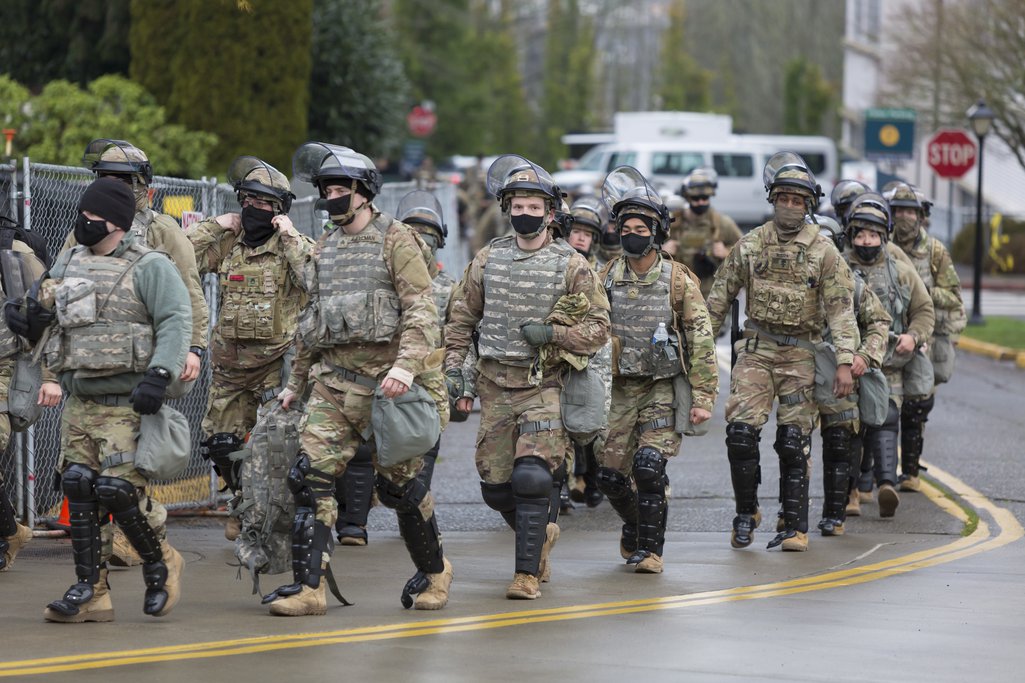 The National Guard arrive in Washington