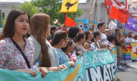 Women for Climate Justice contingent at the People’s Climate March.