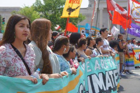 Women for Climate Justice contingent at the People’s Climate March.