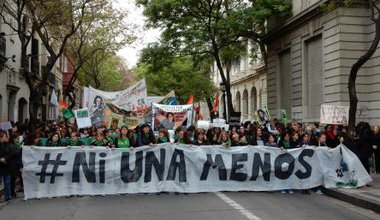Ni Una Menos (or “Not one [woman] less”) demonstrations in Argentina against machismo and femicides.