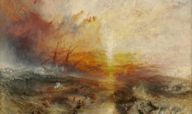 Slavers throwing overboard the Dead and Dying - Typhoon coming on (“The Slave Ship”) by J. M. W. Turner 1840 (Wikimedia Commons)