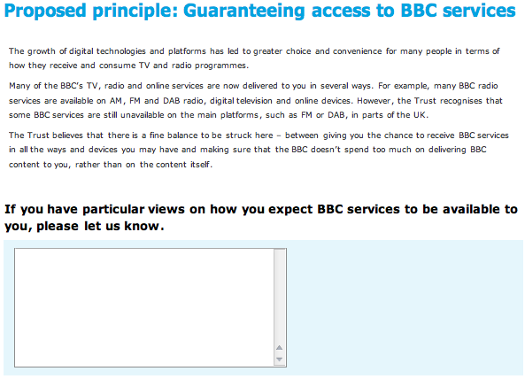 BBC consultation 6