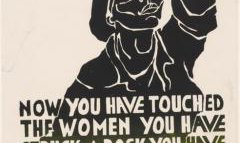 Medu poster commemorating women protesters in Pretoria in 1955. Widely distributed during the liberation struggle in the 1980s