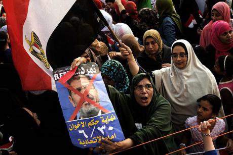 Protestors in Cairo denounce President Morsi and the Muslim Brotherhood, July 2013. Credit - AFP PHOTO, GIANLUIGI GUERCIA.jpg