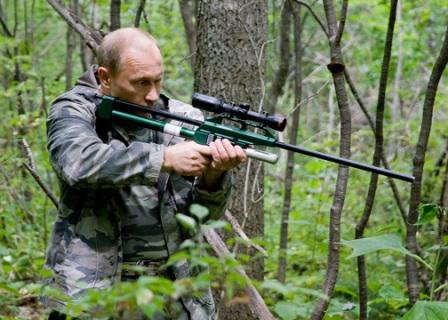 Putin with gun