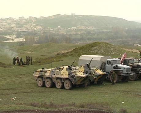 Russian security forces stage a special operation against Vagabov&#39;s militants in Gubden region, Dagestan, 2010