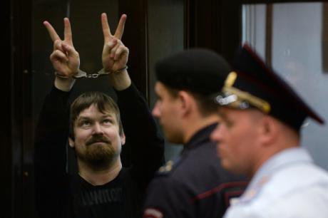Leonid Razvozzhayev, defiant in court on July 24. 