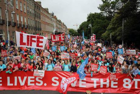 This year’s Rally for Life march in Dublin.