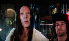 Non-binary trans model 'All' in Zoolander 2, played by cis actor Benedict Cumberbatch. Credit: Youtube still.