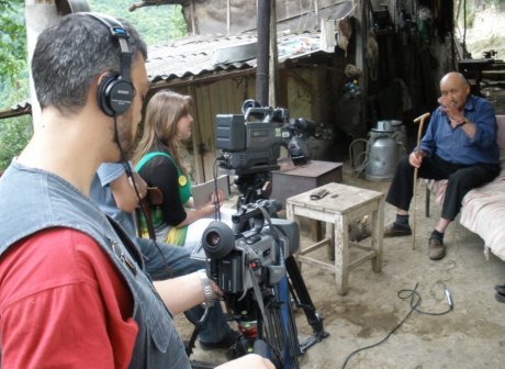 Filming in Nagorny Karabakh during the production of Dialogue Through Film