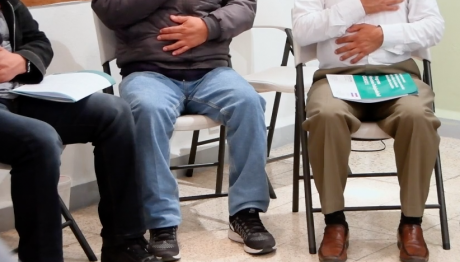 Participants in a group class in Mexico City.