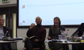 Panelists at Activism Behind the Screen, at Goldsmiths, University of London, 2017