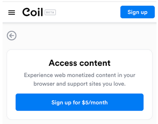 Coil signup box