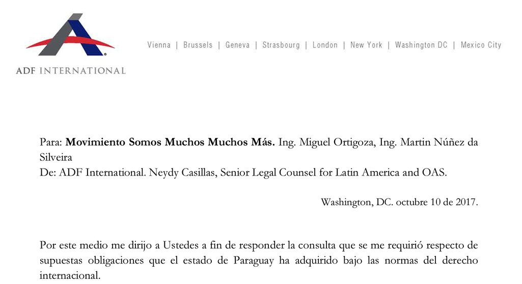 Paraguay: Memo