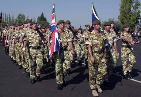 Soldiers of the British Army (United Kingdom) march for a .jpeg