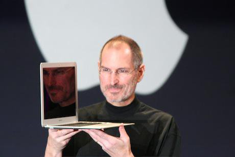Steve Jobs with his MacBook Air at Macworld 2008. Wikimedia Commons/Matthew Yohe. Some rights reserved.