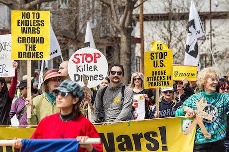 Stop killer drones protest.