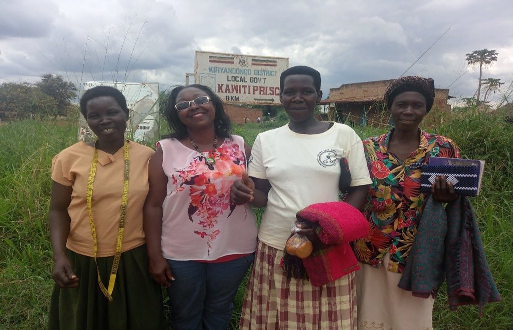 Sylvia Gavigan with women in the chia business, Uganda