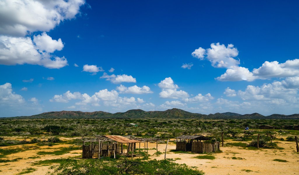 Território ancestral Wayúu no norte de La Guajira, na Colômbia