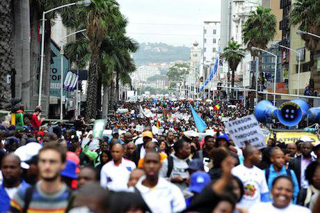 Thousands in Durban hold peace march against xenophobia. Reinhardt Hartzenberg:Demotix. All rights reserved.jpg