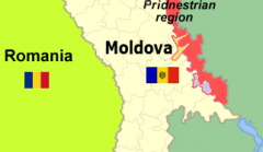 Map of Transnistria, the breakaway republic and de facto state sandwiched between Moldova and Ukraine, 2008. cc Serhio.