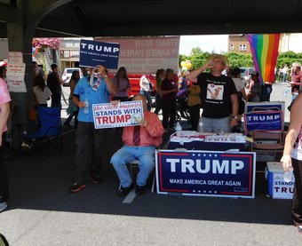 Trump supporters at Bellingham Pride Festival - Bellingham, Washington, 11 July 2016