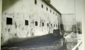 Sukhanovskaya Prison in a dreary black and white image. 