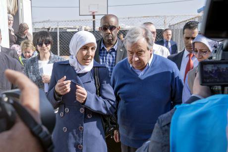 United Nations Secretary-General António Guterres visited the Za’atari refugee camp in Jordan on Tuesday morning, 28 March 2017. UN WomenBenoît Almeras Flick Some rights reserved._0.jpg